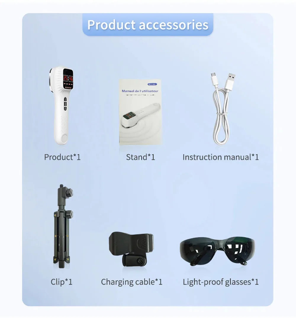 Handheld Red Light & Infrared Therapy Device – 650nm + 808nm Face & Body Skin Rejuvenation