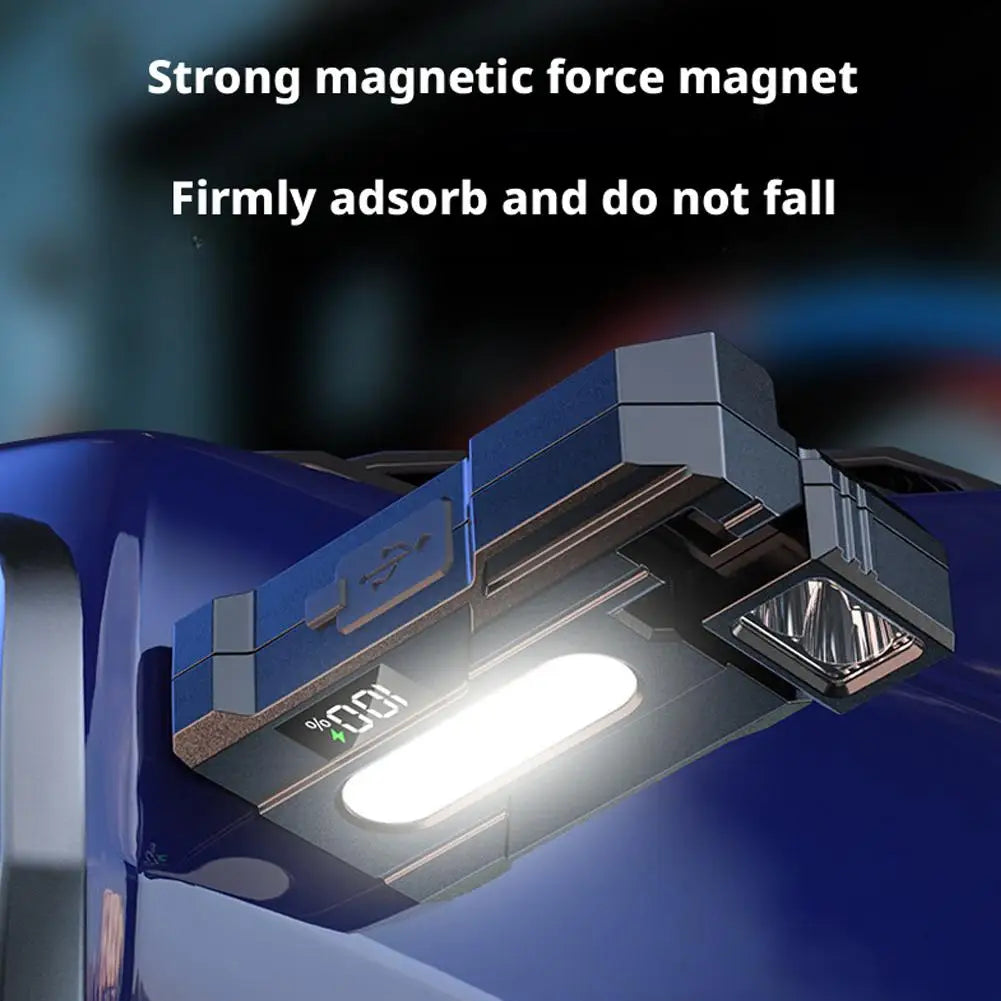 Mini COB LED Flashlight – 400 Lumen, 180° Rotating Magnetic Base, IP68, USB Rechargeable Work Light