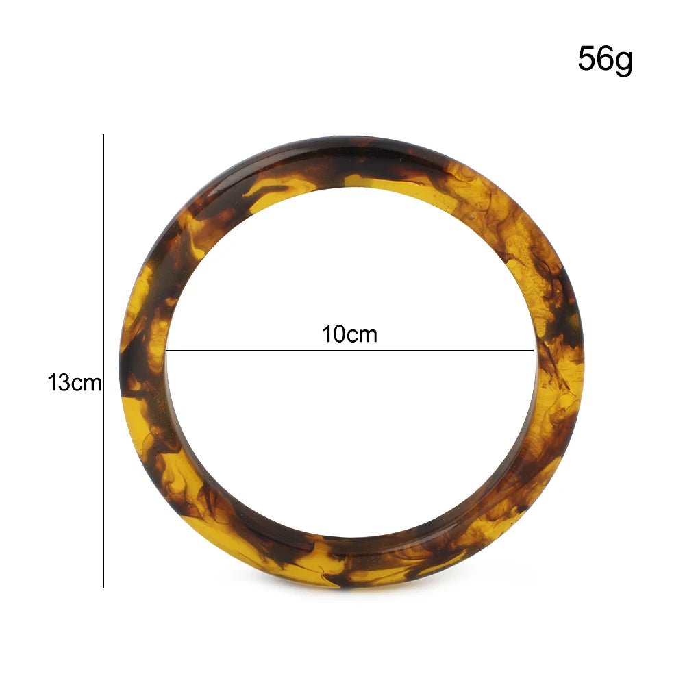 2PCS Circle Shape Resin Bag Handles Women's Bag Removable Plastic Wallet O-Ring DIY Handmade Wallet Accessories