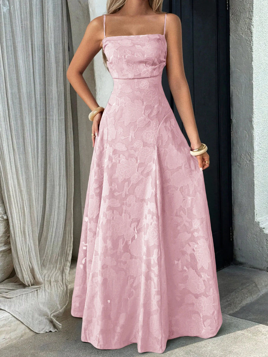 Strapless Tube Top Fit & Flare Midi Dress — Sexy Sleeveless Wedding Banquet Party Dress