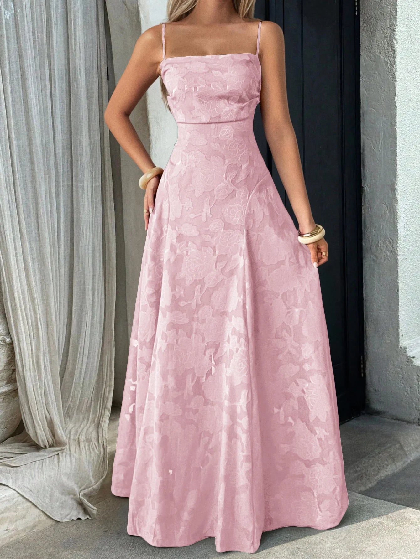 Strapless Tube Top Fit & Flare Midi Dress — Sexy Sleeveless Wedding Banquet Party Dress