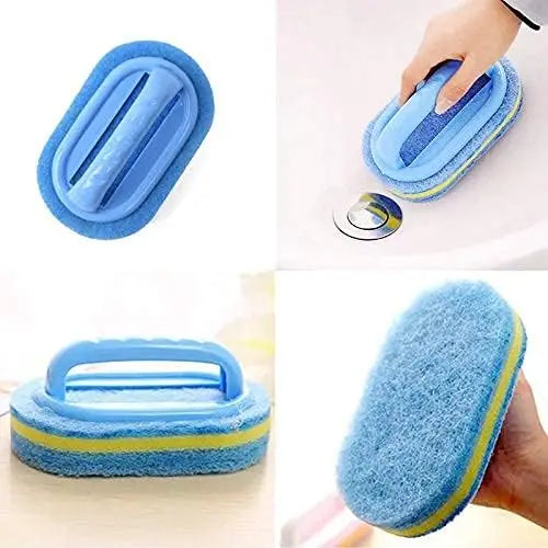 All-Purpose Cleaning Brush with Ergonomic Handle — Bathroom, Kitchen & Toilet Scrubber