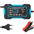12V 6A Smart Car Battery Charger — LCD Touch Screen Pulse Repair for AGM, GEL & Lead Acid Batteries