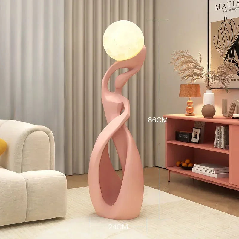 Sculptural Floor Lamp – 82 cm Black or Black-Gold