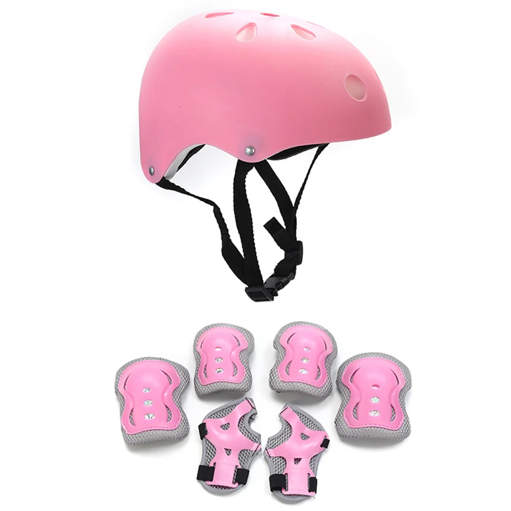 Children's 7-in-1 Protective Body Gear Set – Helmet, Impact Resistant, Shock-Absorbing & Breathable for Outdoor Sports