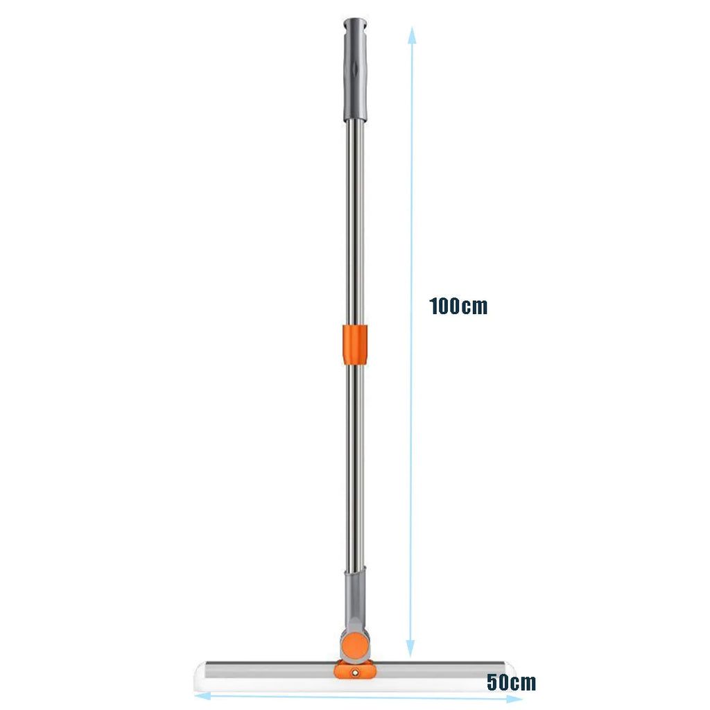 Silicone Scraper Broom Magic Wiper – High-Reach Floor Mop, Glass Wiper & Bathroom Sweeper
