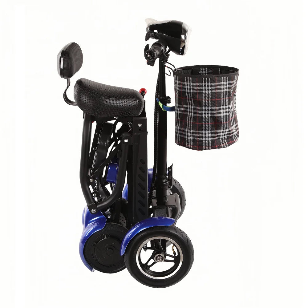 4-Wheel Mobility Scooter for Seniors, Foldable Electric Travel Scooter