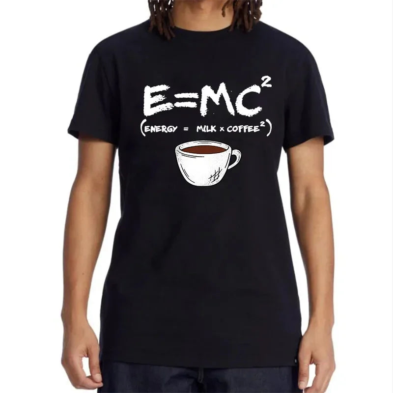 Men's Funny Energy Print Cotton T-Shirt — Humorous Graphic Tee