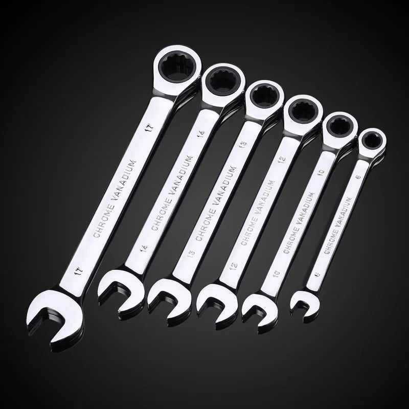 72-Tooth Metric Ratcheting Wrench Set