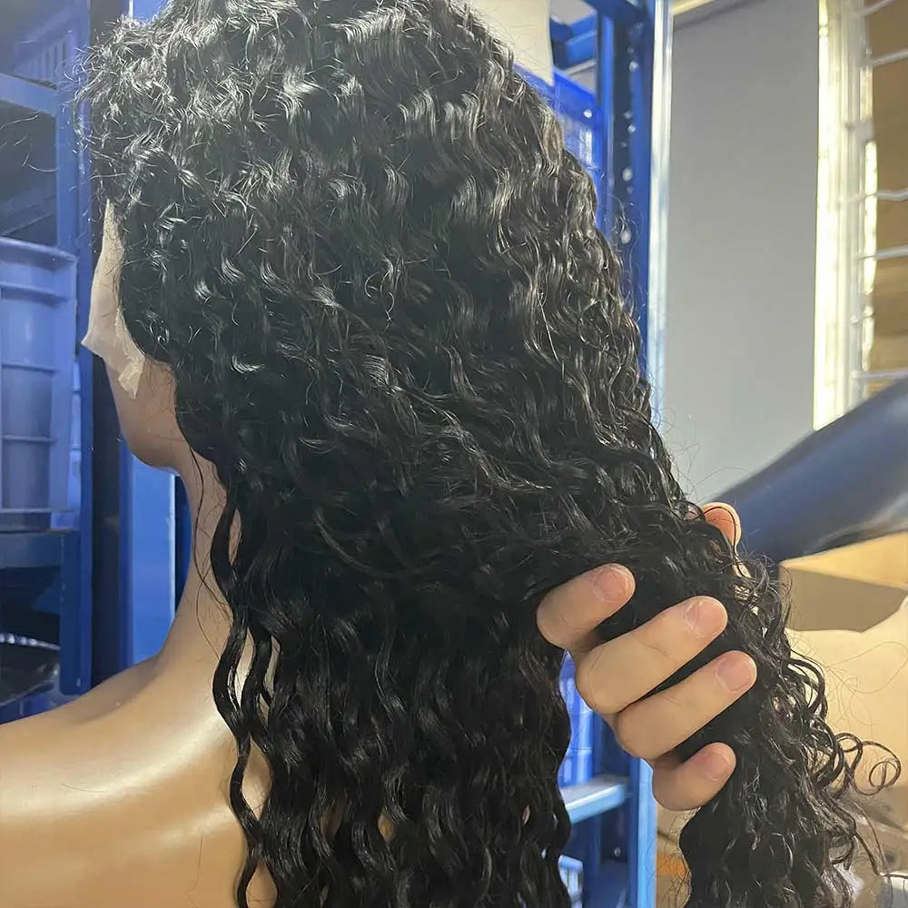 40–50 Inch Water Wave Curly Lace Front Wig | 300% Density 13x4 13x6 7x5 HD Glueless Brazilian Human Hair for Women