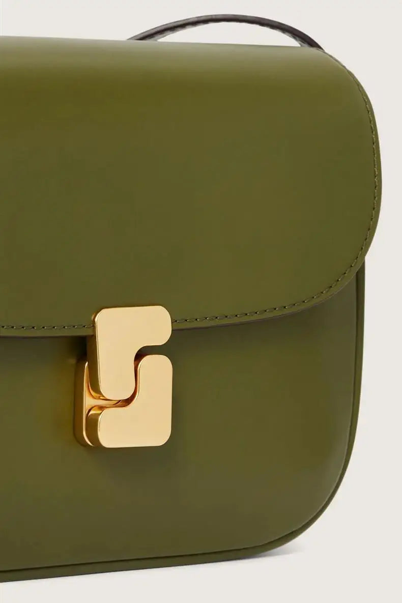 Tofu Square Crossbody Satchel – Luxury PU Leather Small Shoulder Bag for Women