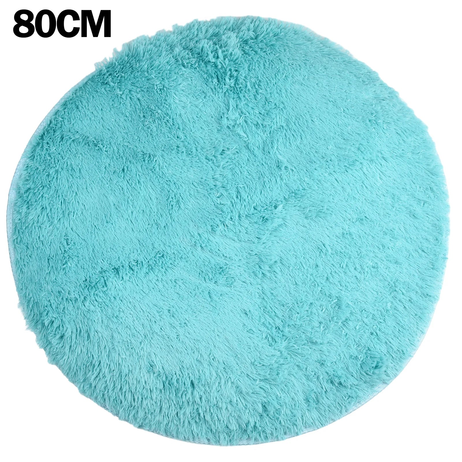 Super Soft Shaggy Area Rug – Anti-Slip 4cm Pile Round Rug for Living Room & Bedroom, 12 Colors & 3 Sizes