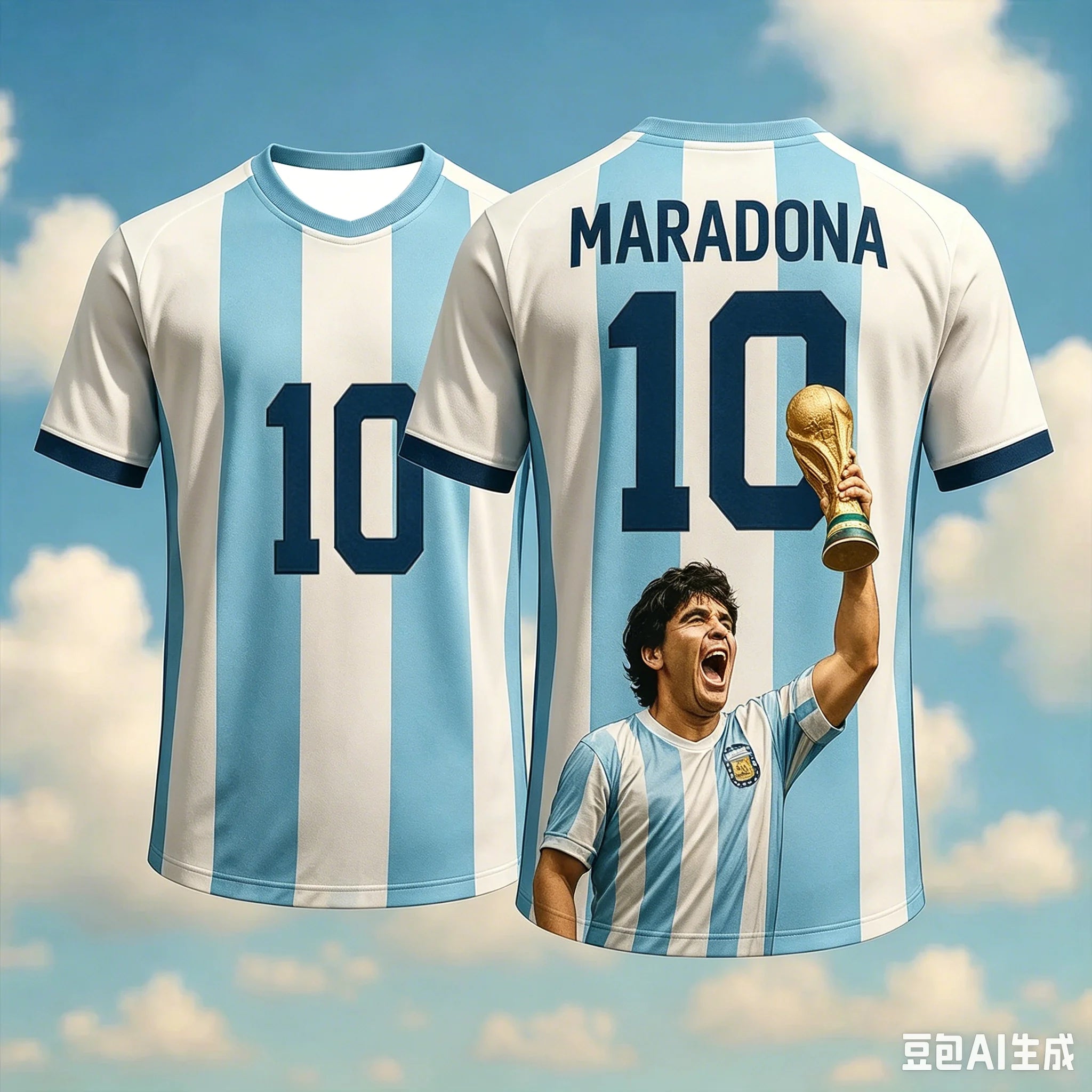 Maradona Commemorative 3D Print T-Shirt — Quick-Dry Breathable Sports Tee