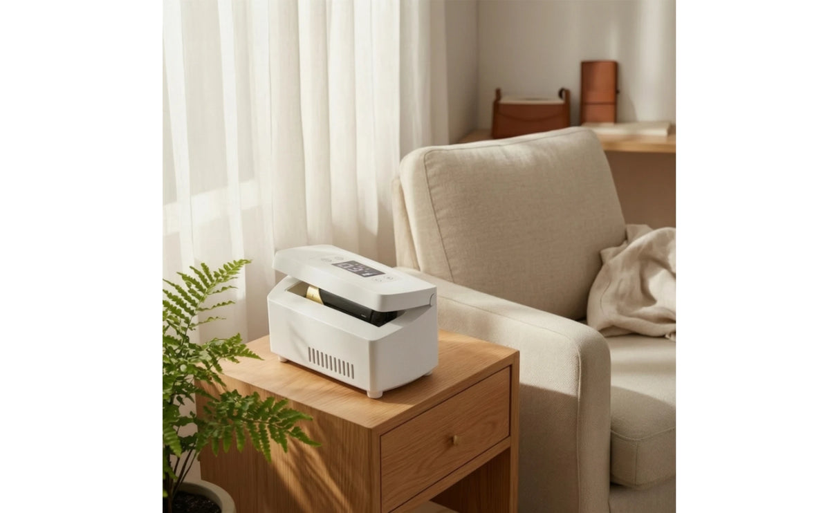 Portable Insulin Cooling Box – Travel Medication Refrigerator with LCD Display & Rechargeable Battery
