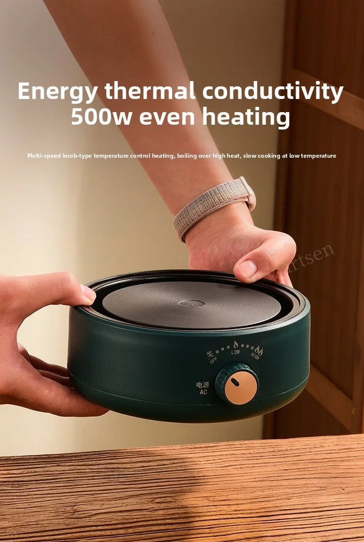 500W Electric Cookware Heating Base — Adjustable Temperature Coffee Stove & Cooking Heater