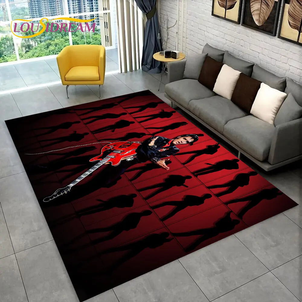 Elvis Presley Retro Area Rug – 3D Non-Slip Floor Mat for Living Room, Bedroom & Doormat, 27 Designs & 9 Sizes
