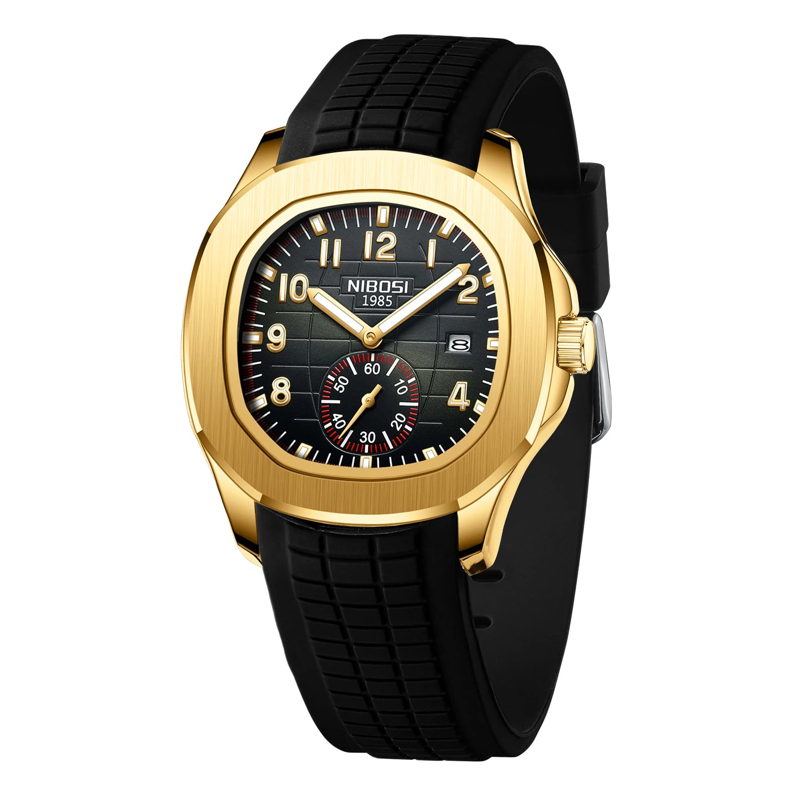 NIBOSI Men's AQUANAUT Sport Quartz Watch | Luxury Auto Date Luminous Waterproof Wristwatch