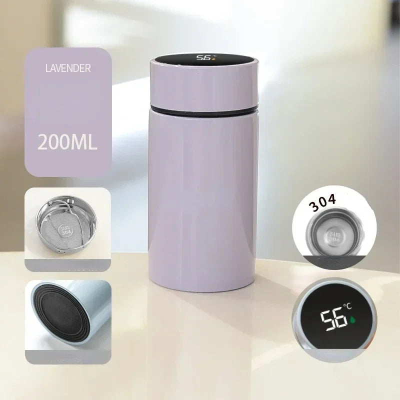 200ml Mini Stainless Steel Vacuum Flask Thermos – Lightweight Insulated Travel Tumbler, 12–24Hr