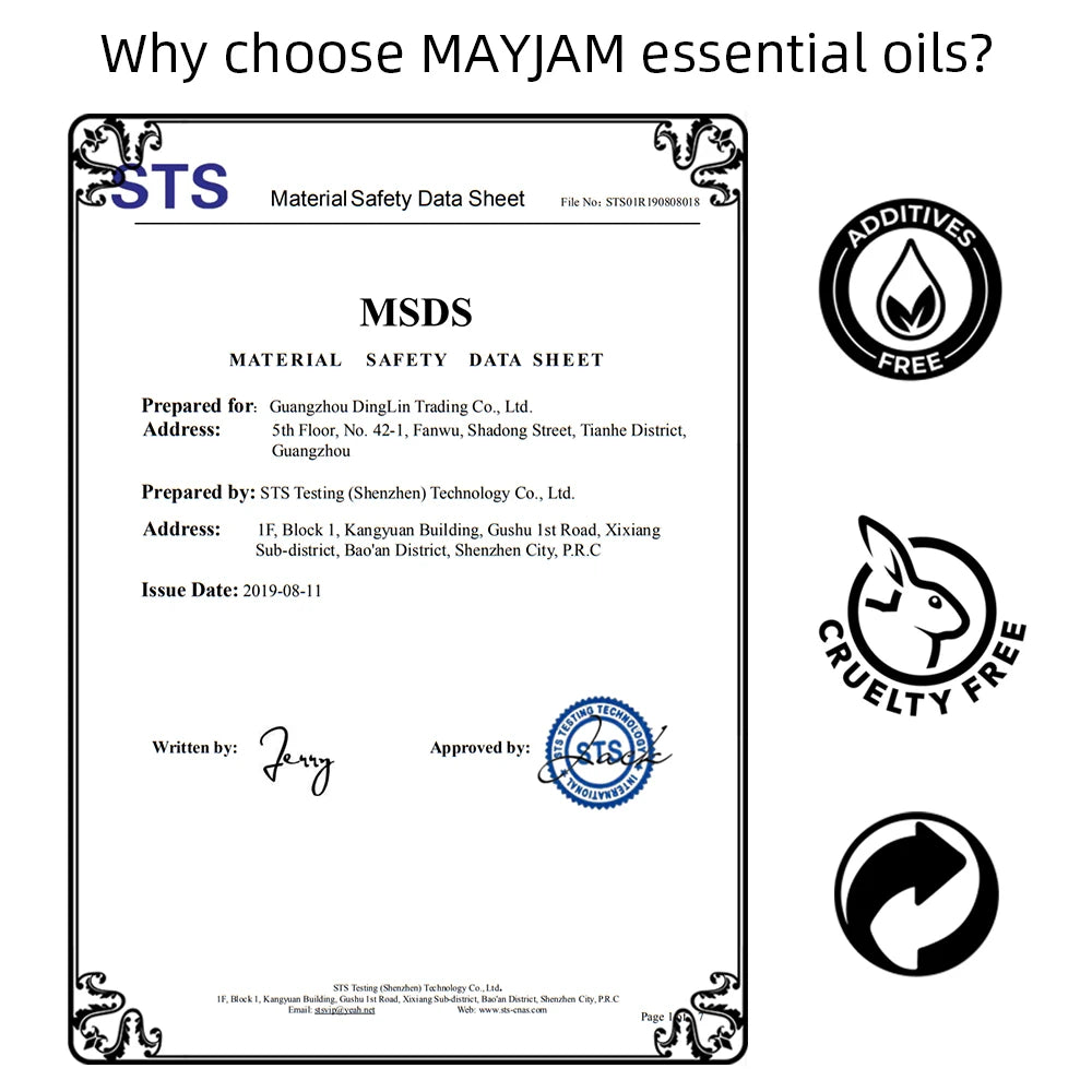 MAYJAM 35-Piece Essential Oil Set — Pure Aromatherapy Oils for Diffusers, Humidifiers & Candles (CPNP Certified)