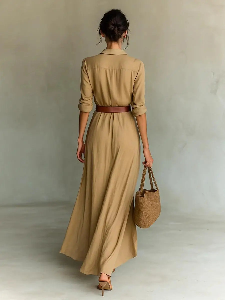 Strapless Pleated Belted Beach Dress — Chic Asymmetrical Slim Evening Dress