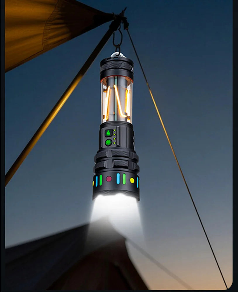 High Power White Laser Flashlight – Rechargeable Zoomable Waterproof Tactical Lantern
