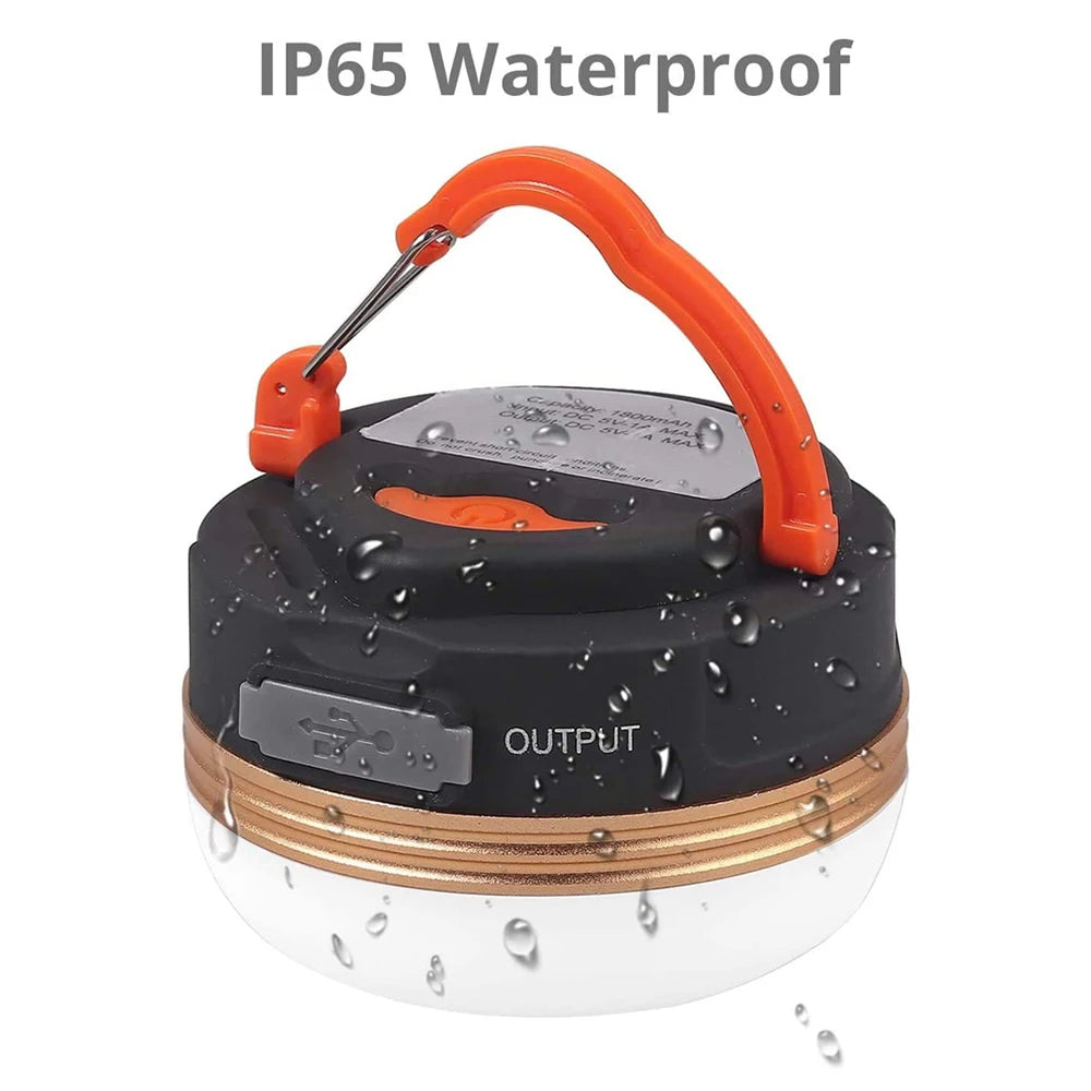 10W USB Rechargeable Camping Lantern – 1200mAh Portable Hanging Tent Light for Hiking & Outdoor Use