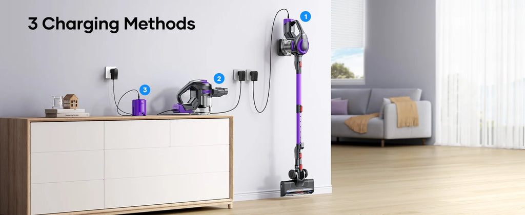 Laresar V10 Lite Cordless Vacuum Cleaner — 38000Pa Strong Suction, 45-Min Runtime, Smart Button for Carpet & Hair