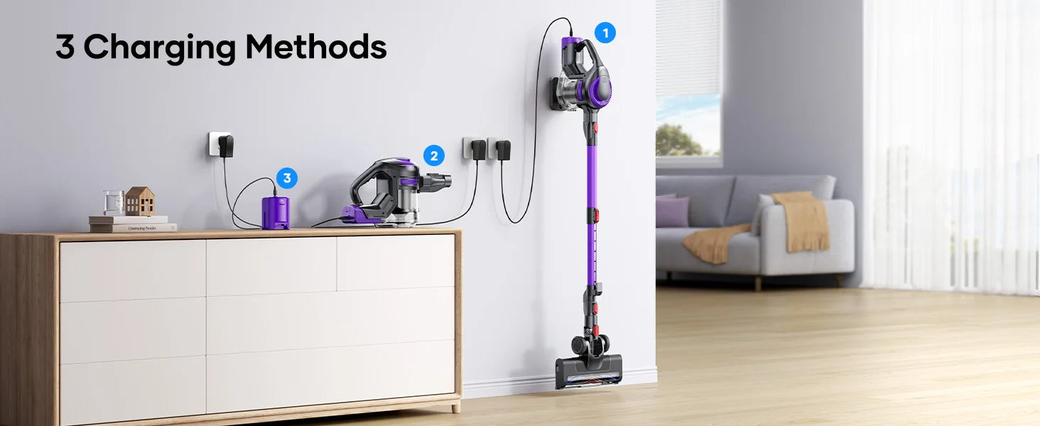 Laresar V10 Lite Cordless Vacuum Cleaner — 38000Pa Strong Suction, 45-Min Runtime, Smart Button for Carpet & Hair