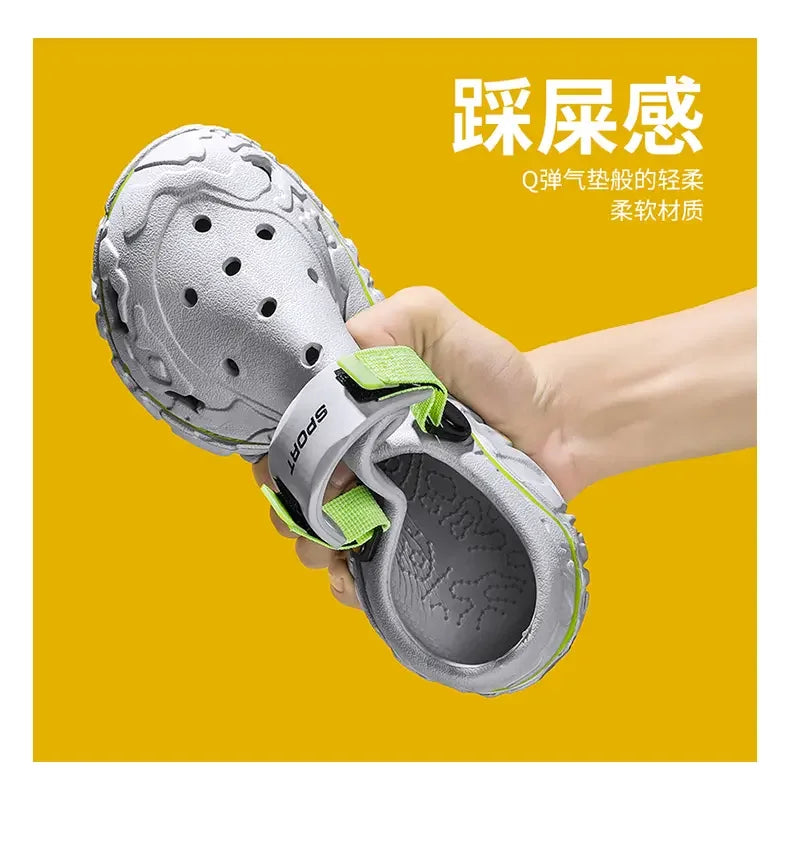 Men's Summer Clogs — Non-Slip Breathable Thick Bottom Beach Sandals Big Size 45 46 47