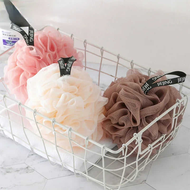 Soft Mesh Bath Sponge Ball – Nylon Shower Puff Body Cleaner & Exfoliating Scrubber
