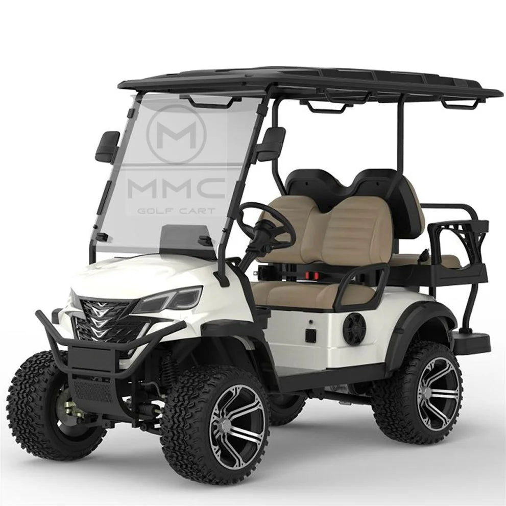 Grey Electric Golf Cart — 4 Seater 48V/60V/72V 5KW Street Legal Hunting Cart