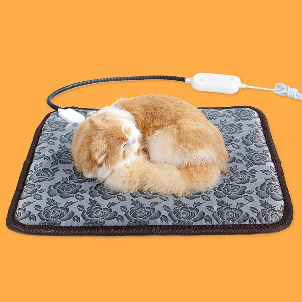 Winter Pet Heating Blanket – Waterproof Wearable Heated Cat & Dog Mattress, Indoor Warming Pad