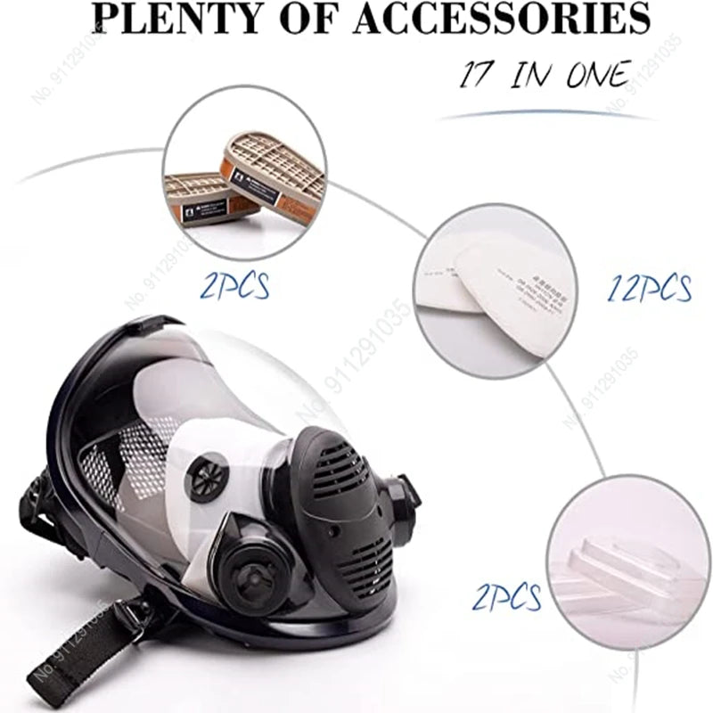 6800 Full Face Chemical Gas Mask Respirator