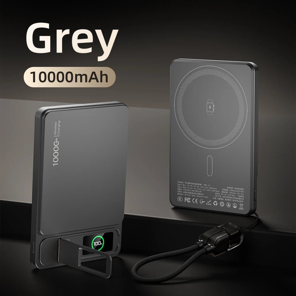 10000mAh Slim Power Bank — Lightweight Portable Charger for Everyday Carry