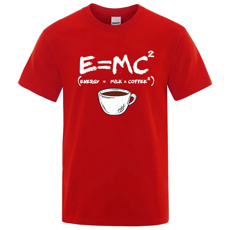 Men's Funny Energy Print Cotton T-Shirt — Humorous Graphic Tee