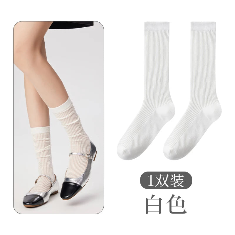 Women's Mesh Calf Socks – Lightweight Ballet Style