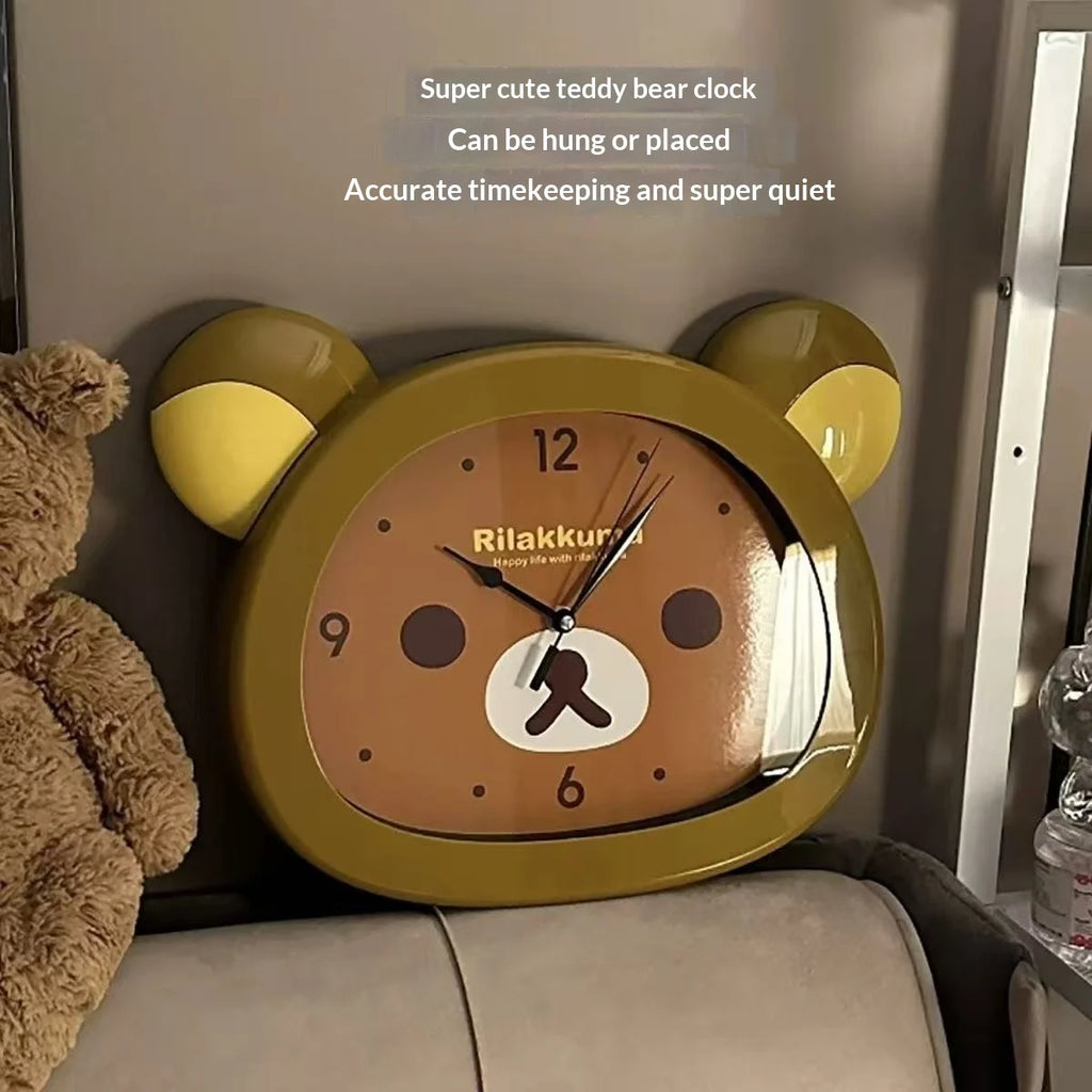 Rilakkuma Anime Wall & Alarm Clock — Cartoon Silent Quartz Clock