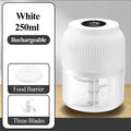 250ML Mini Wireless USB Vegetable Chopper & Garlic Crusher — Rechargeable Electric Food Chopper