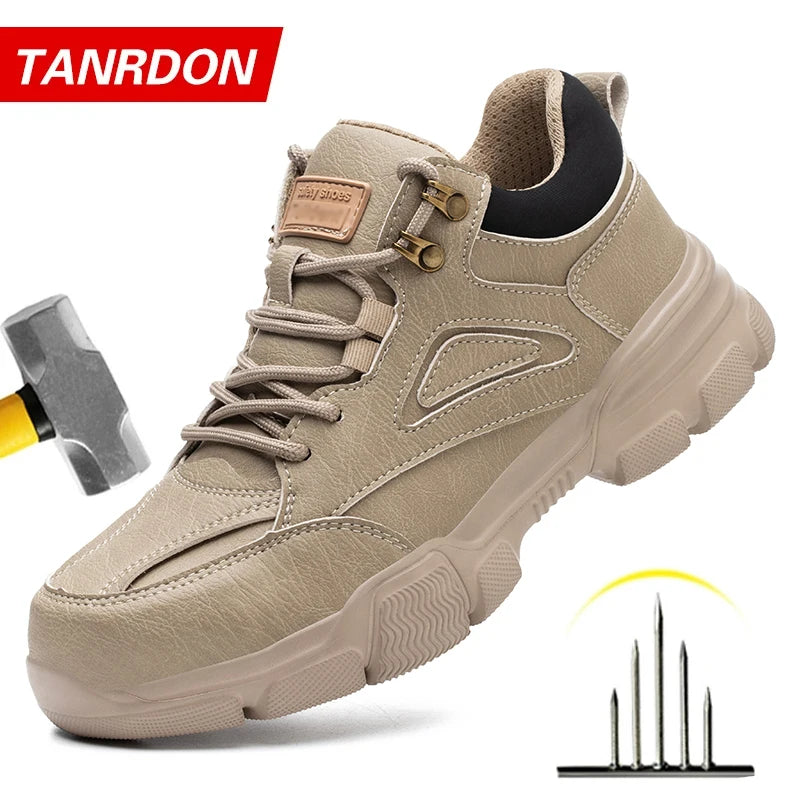 Men's Steel Toe Safety Work Shoes – Anti-Smash Anti-Puncture Tactical Boots
