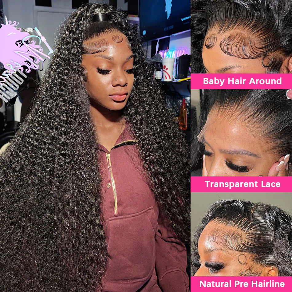 Rosabeauty 34 36inch Hd 13x4 13x6 Curly Wigs Deep Wave Frontal Wig Brazilian Curly Human Hair Wig Loose Water Wave Wig For Women