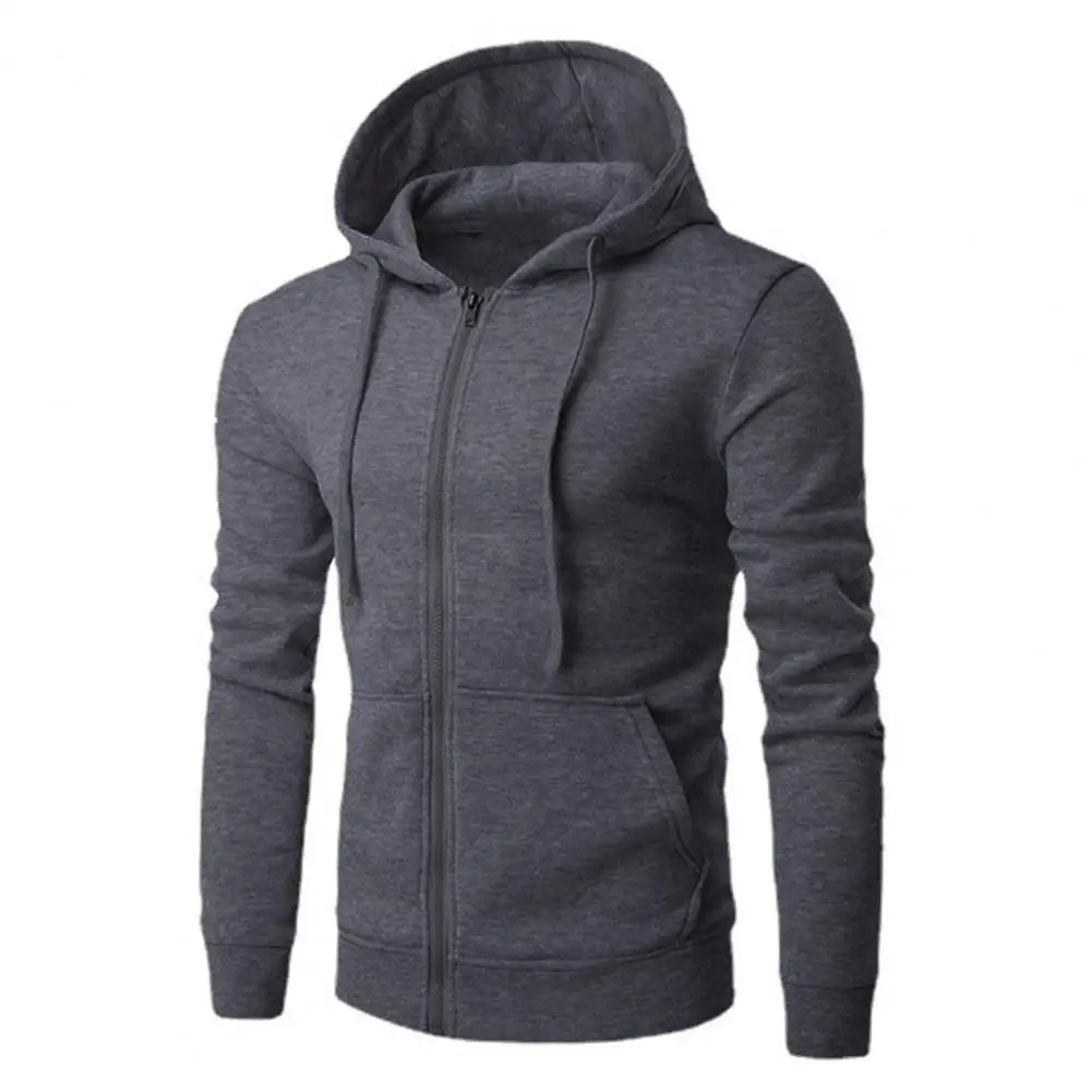 Men's Zip Hoodie Long Sleeve Sweatshirt — Casual Everyday Zip-Up