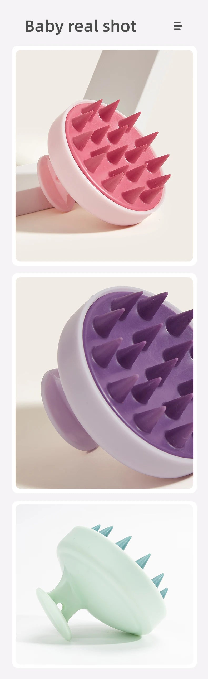 Silicone Shampoo Scalp Massager – Magic Handle Spa Massage Brush for Hair & Body