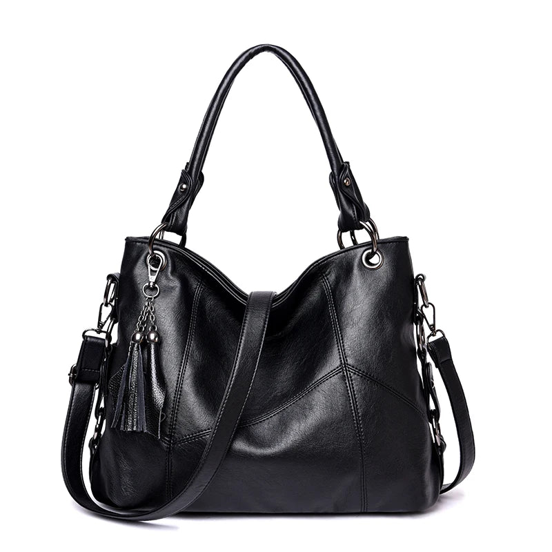 Large Capacity PU Leather Crossbody Tote Bag – Luxury Shoulder Bag for Women