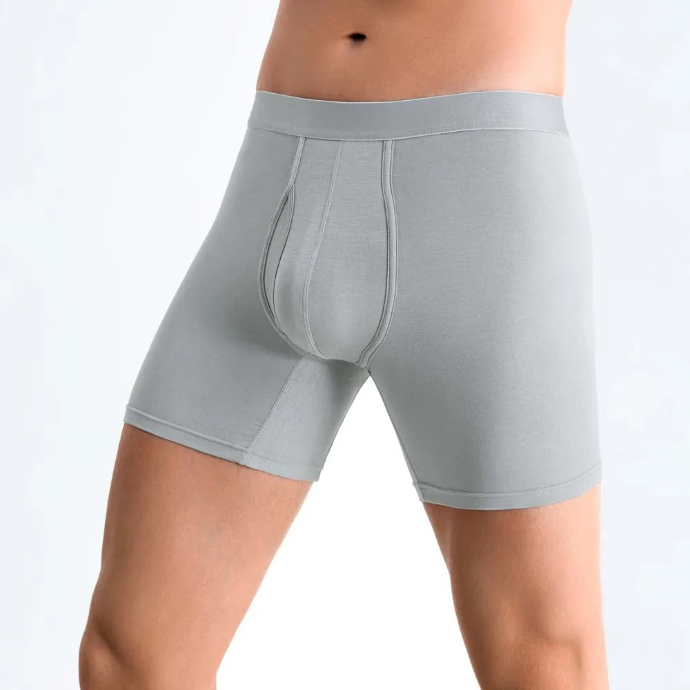 Men's Bamboo-Blend Long Boxer Briefs, 8-Pack