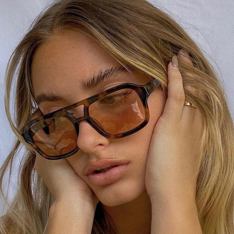 Women's Vintage Square Retro Sunglasses | Candy Colors Mirror Fashion Eyewear