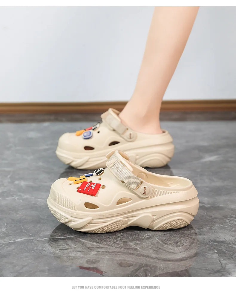 Women's Anti-Slip Platform Slippers – Lightweight Breathable Fishing Sandals