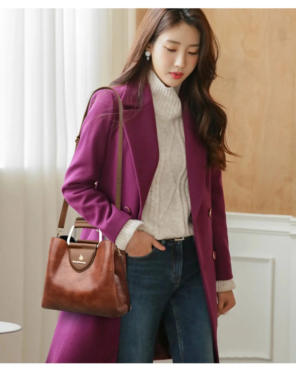 Genuine Leather Luxury Tote Shoulder Bag – High Quality Designer Crossbody Handbag for Women