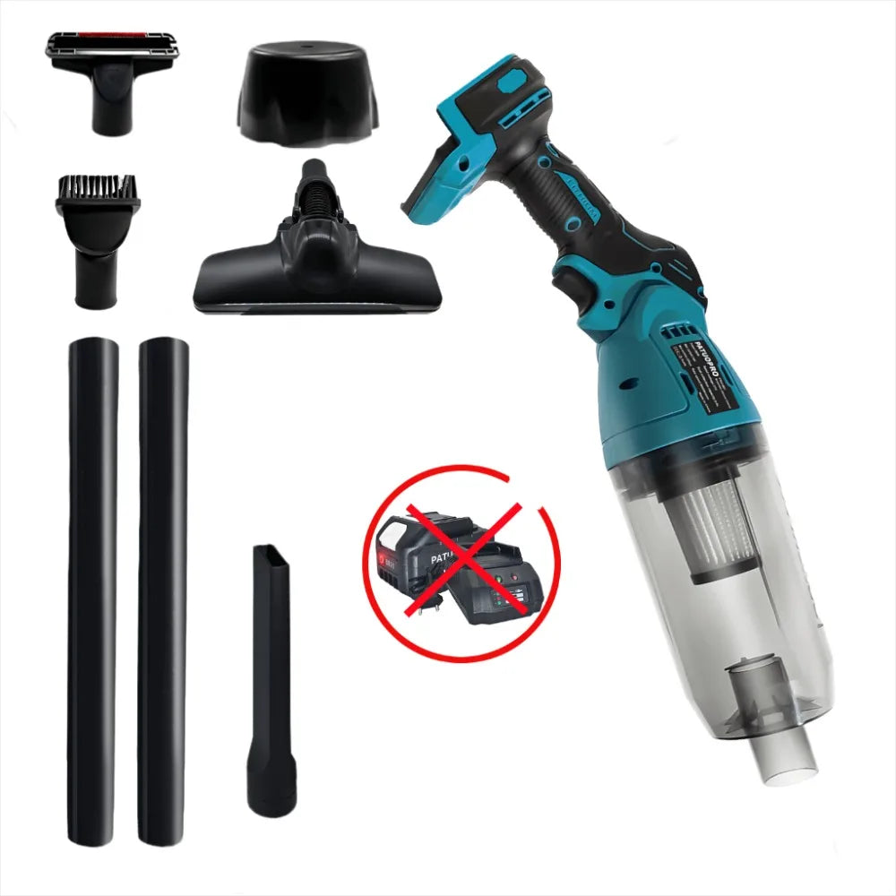 PATUOPRO Brushless Cordless Electric Vacuum Cleaner — Handheld 18V for Carpet, Pet Hair & Dust, Compatible with Makita Battery