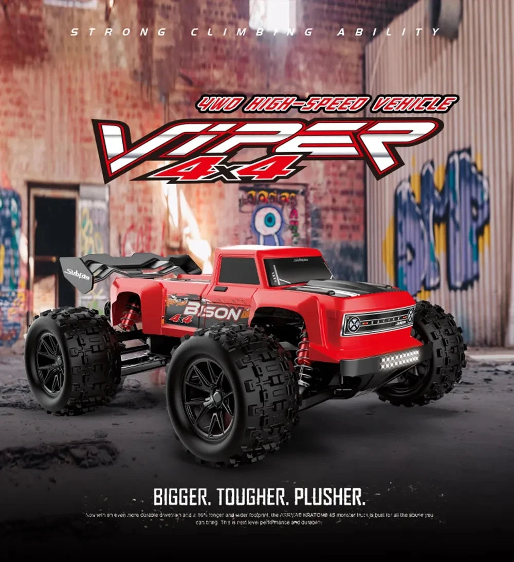 50KM/H 1:16 Scale 4WD RC Car with LED Lights – High Speed Off-Road Buggy Truck