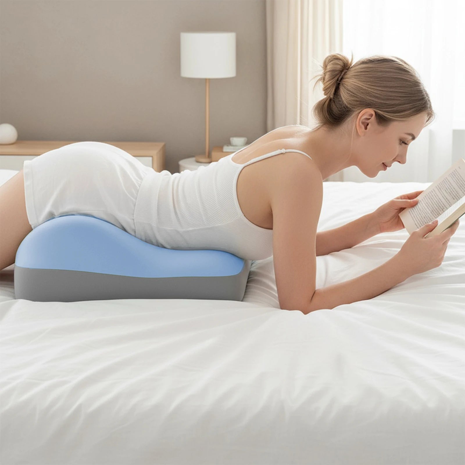 Ergonomic Wedge Bed Pillow — Memory Foam Support for Back, Neck & Waist Pain Relief